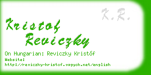 kristof reviczky business card